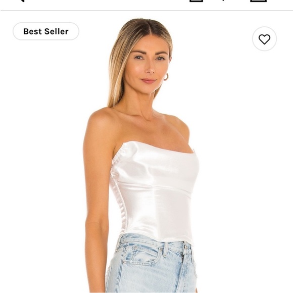 Elegant White Strapless Top - Picture 2 of 10